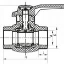 Кран шаровой KOER 25 K0176.PRO (KP0228)