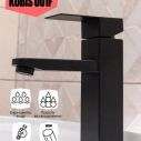 Смеситель для раковины Lidz Kubis 001F (k35) LDKUB001FBLA43376 Black
