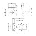 Унитаз подвесной Robin Ultra Quiet 520x365x365 мм, White, с сиденьем Slim Duroplast