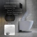 Унитаз подвесной Robin Ultra Quiet 520x365x365 мм, White, с сиденьем Slim Duroplast