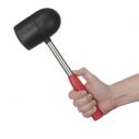 Киянка резиновая 1250г. 90мм. черная резина, металлическая ручка  HT-0228